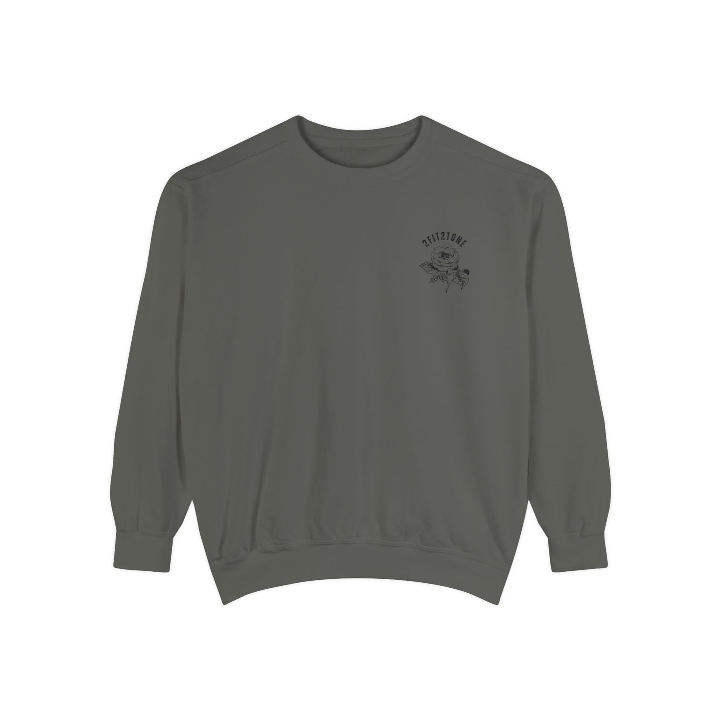 embordered rose crewneck