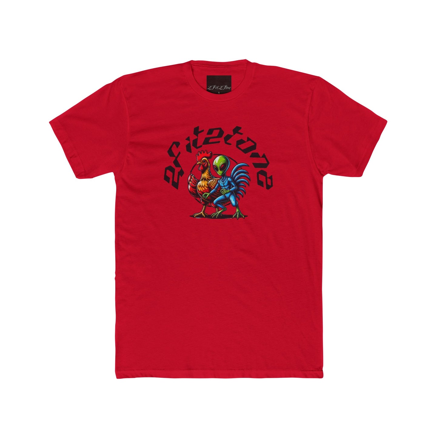 Chicken and the alien Cotton Tee