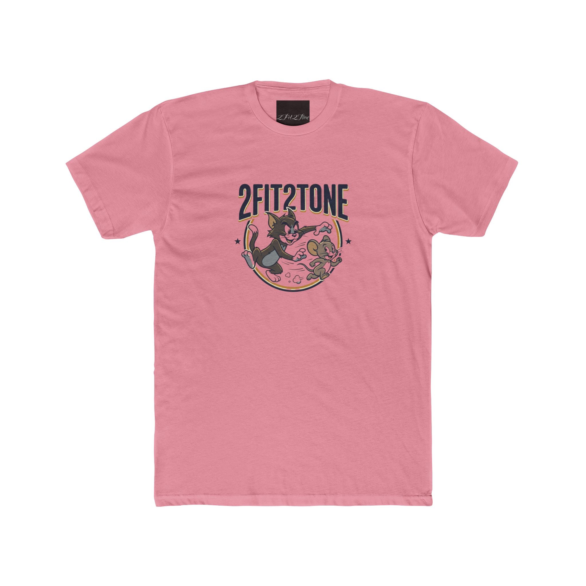 2FIT2TONE Cat & Mouse Retro Graphic Tee