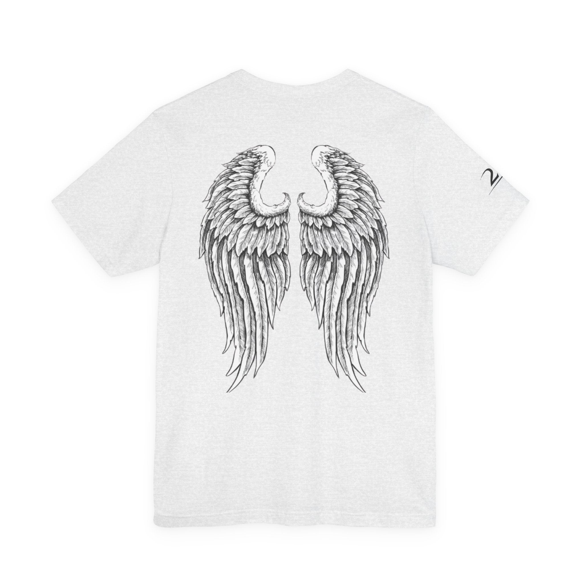 Angel Wings Graphic Tee — 2RE Chest Logo