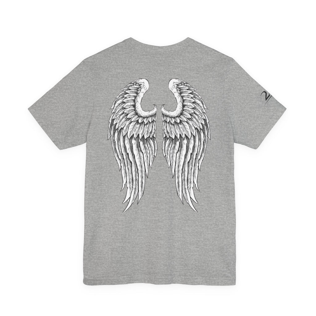Angel Wings Graphic Tee — 2RE Chest Logo