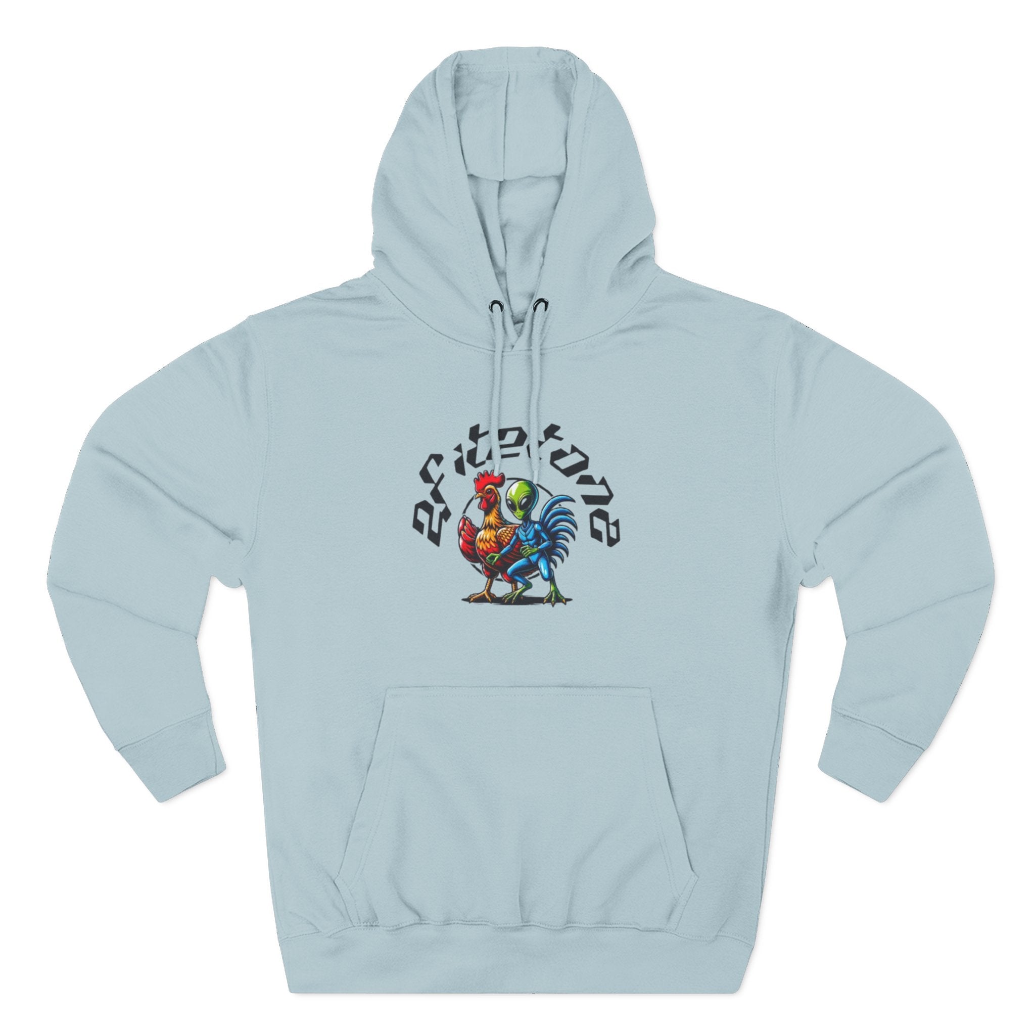 Angel Wings & Rooster Graphic Hoodie — Vintage Tattoo-Style Pullover