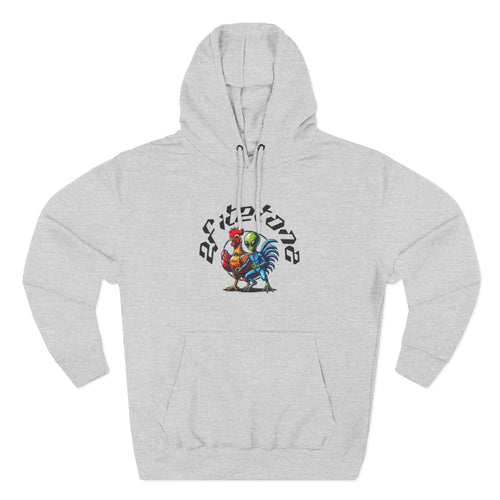 Angel Wings & Rooster Graphic Hoodie — Vintage Tattoo-Style Pullover