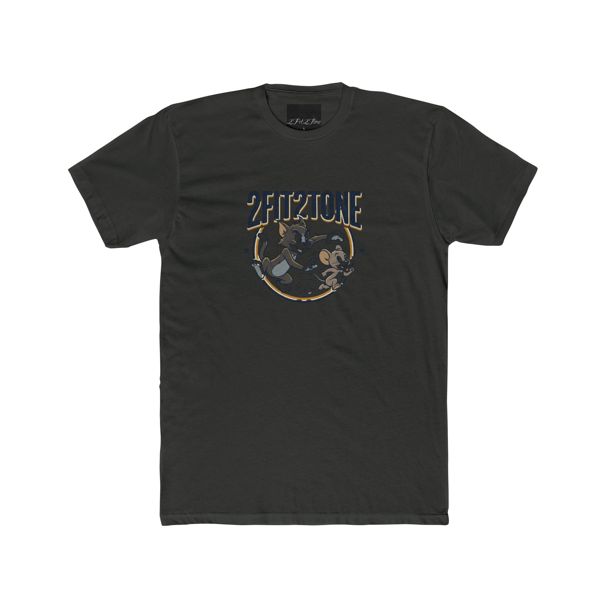 2FIT2TONE Cat & Mouse Retro Graphic Tee