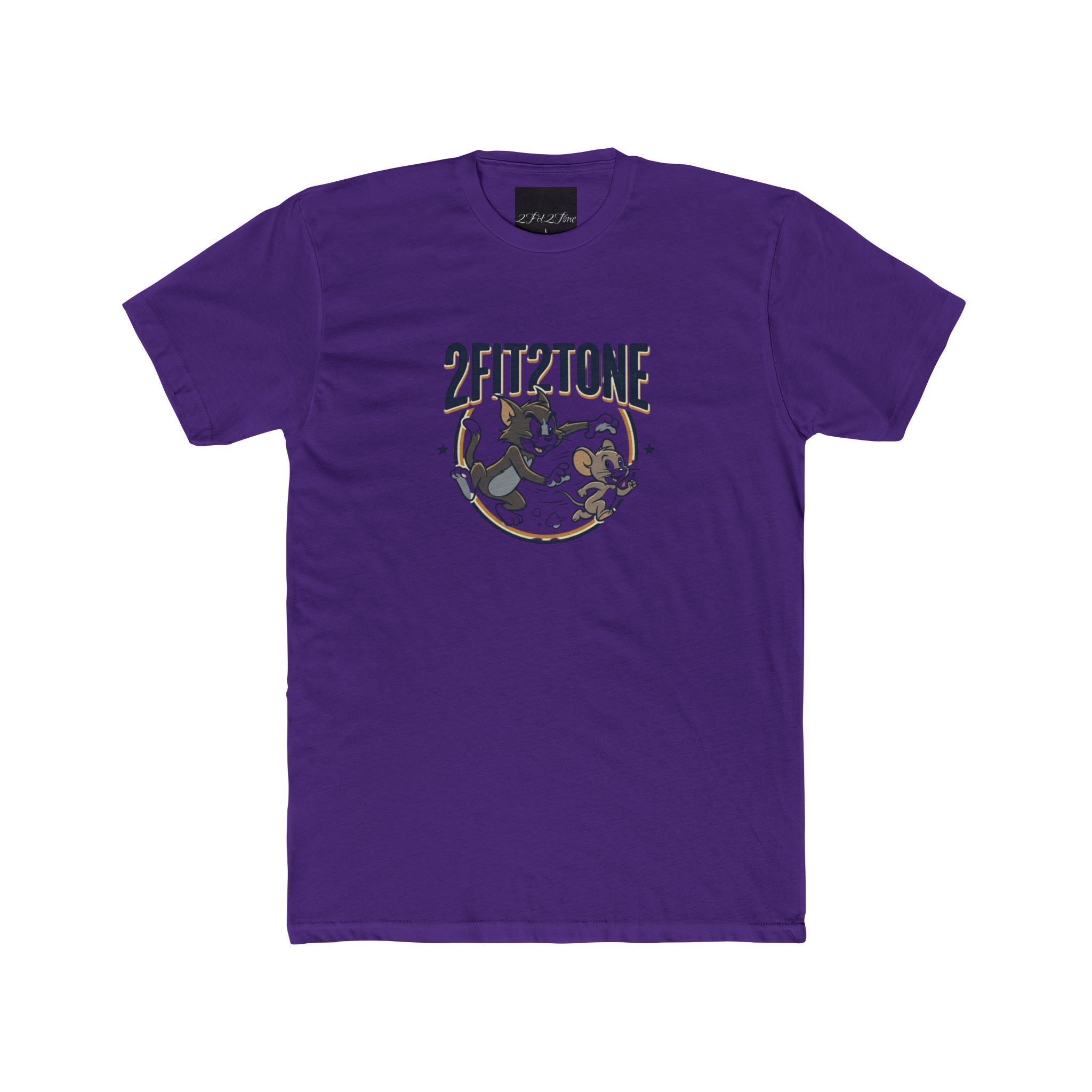 2FIT2TONE Cat & Mouse Retro Graphic Tee
