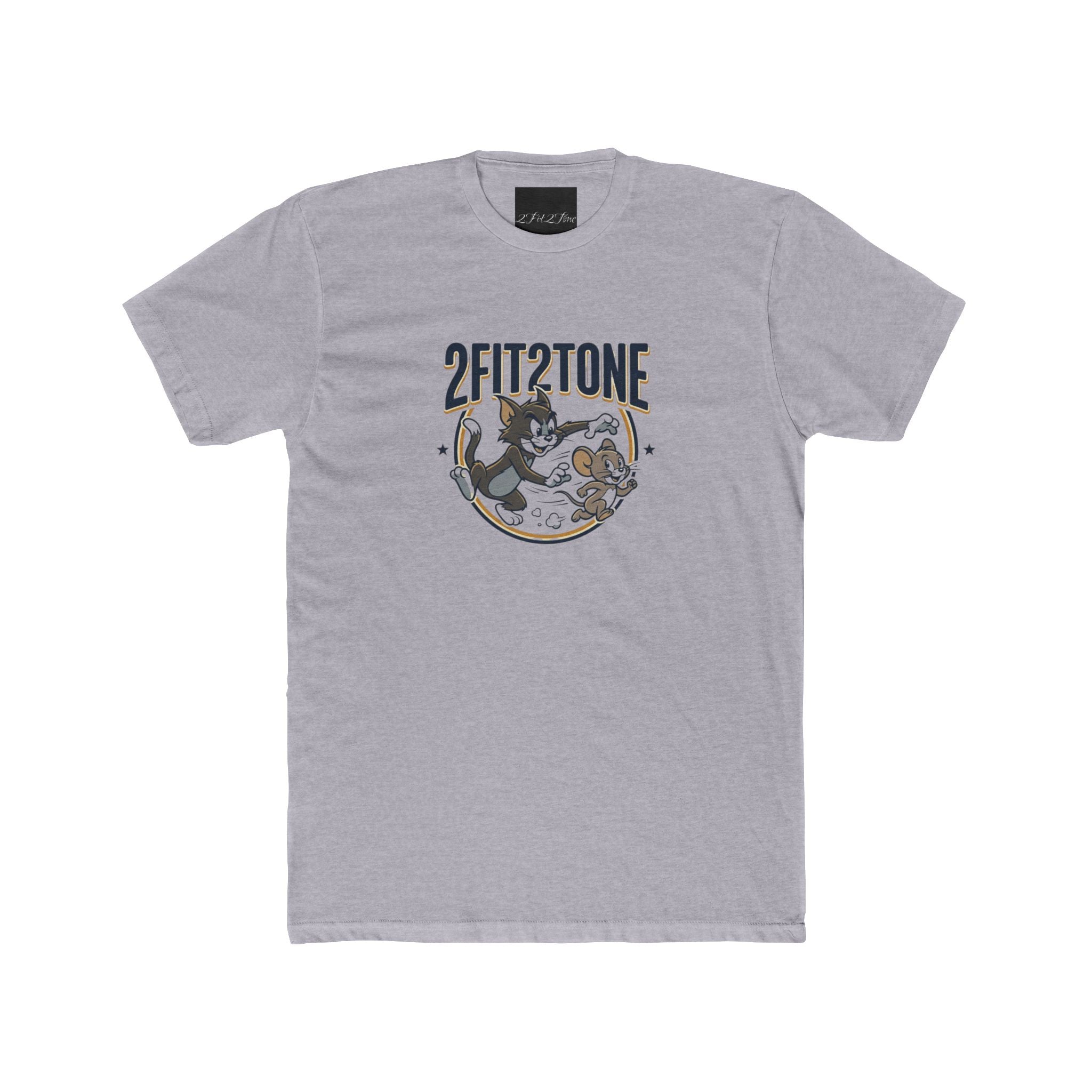 2FIT2TONE Cat & Mouse Retro Graphic Tee