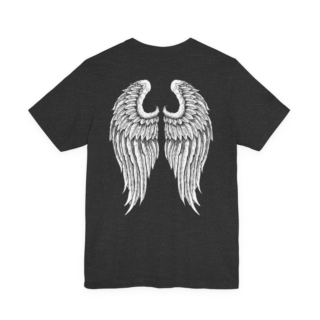 Angel Wings Graphic Tee — 2RE Chest Logo