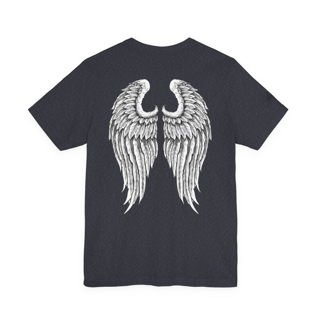 Angel Wings Graphic Tee — 2RE Chest Logo