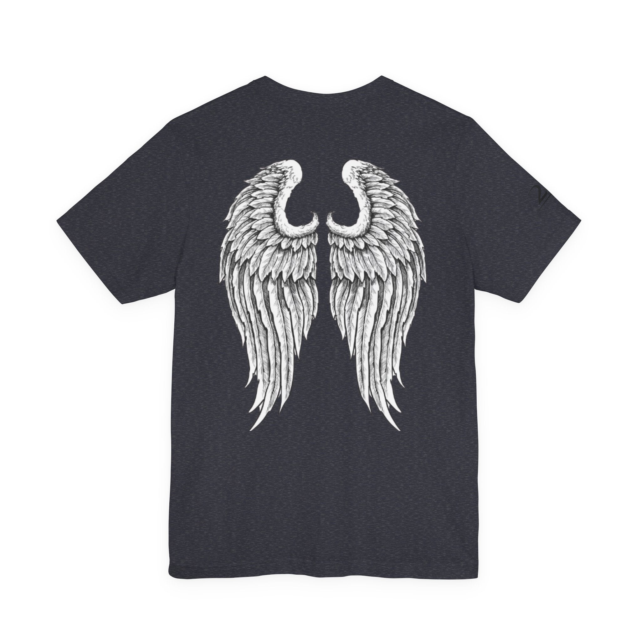 Angel Wings Graphic Tee — 2RE Chest Logo