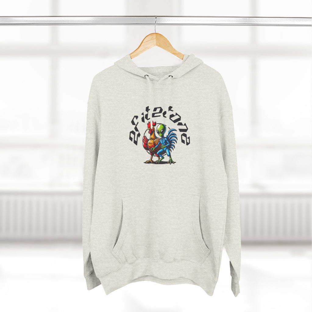 Angel Wings & Rooster Graphic Hoodie — Vintage Tattoo-Style Pullover