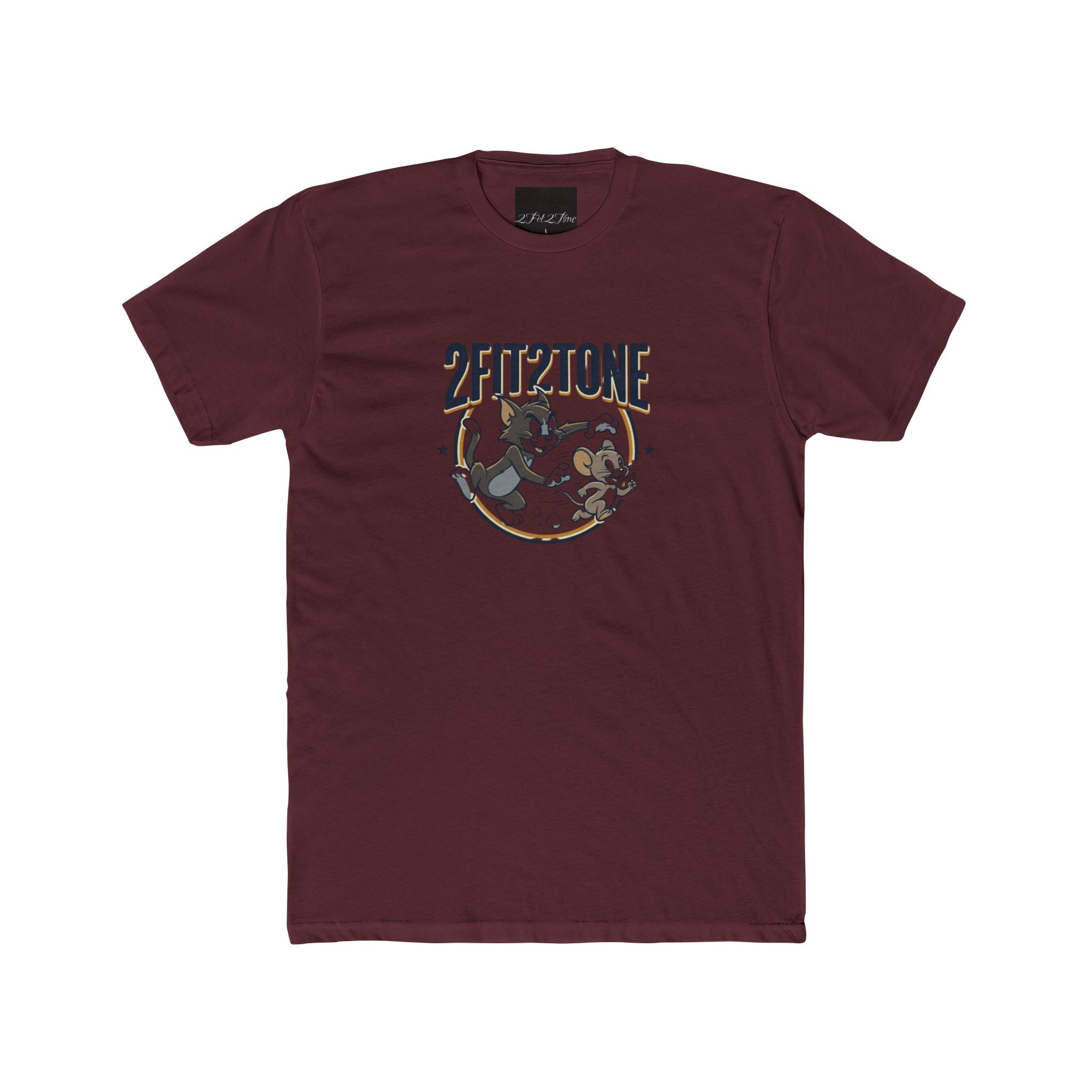 2FIT2TONE Cat & Mouse Retro Graphic Tee