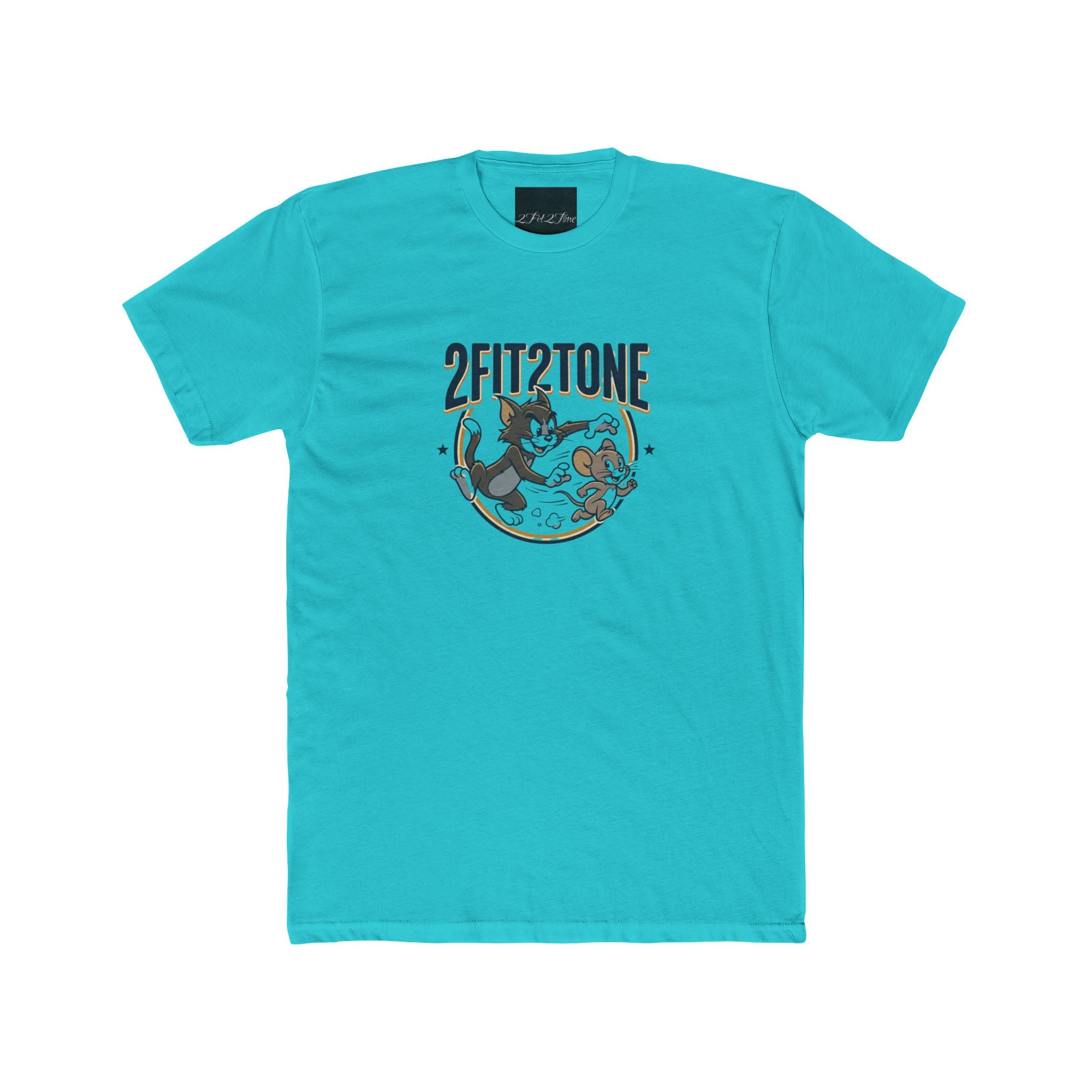 2FIT2TONE Cat & Mouse Retro Graphic Tee
