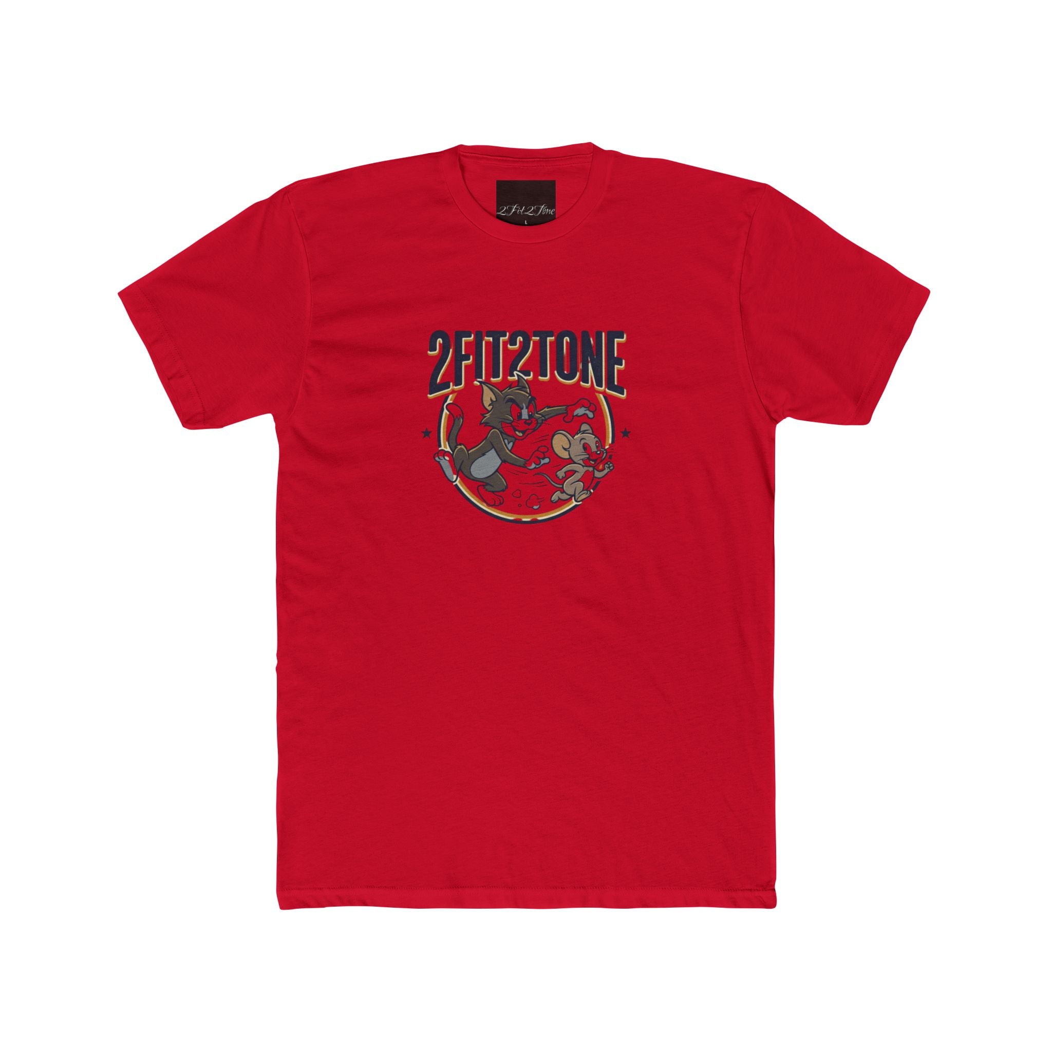 2FIT2TONE Cat & Mouse Retro Graphic Tee