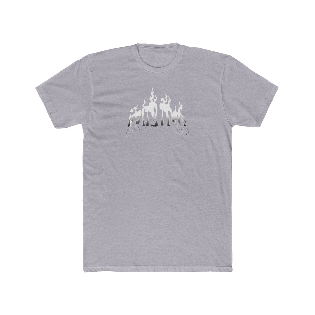 Distorted Phrase Graphic Tee — Minimalist Wavy Text Shirt