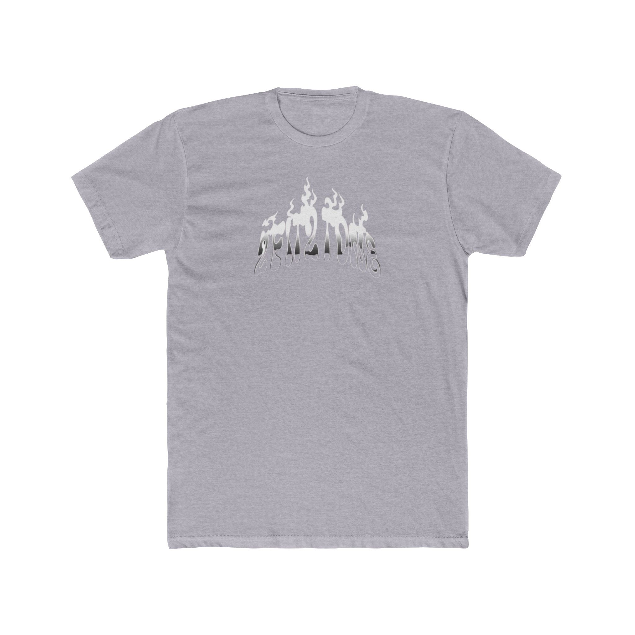Distorted Phrase Graphic Tee — Minimalist Wavy Text Shirt