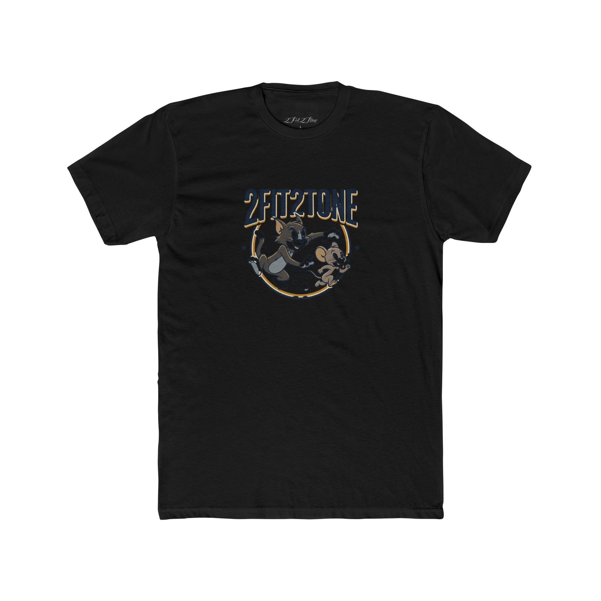 2FIT2TONE Cat & Mouse Retro Graphic Tee
