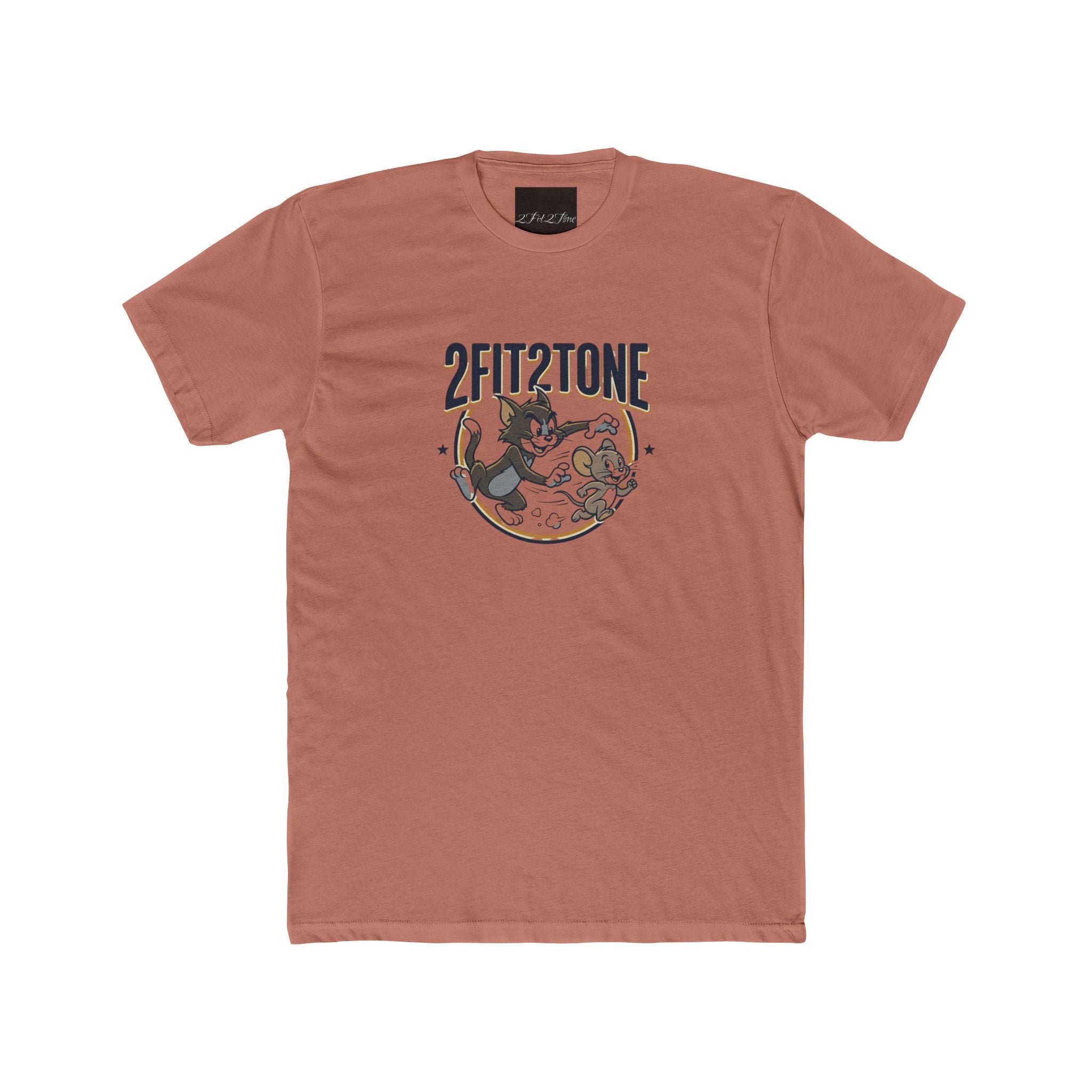 2FIT2TONE Cat & Mouse Retro Graphic Tee