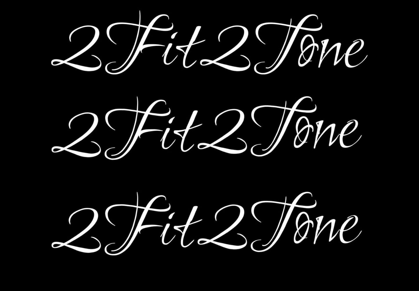 2fit2tone Logo Stickers (5x2 inch) 3 pack